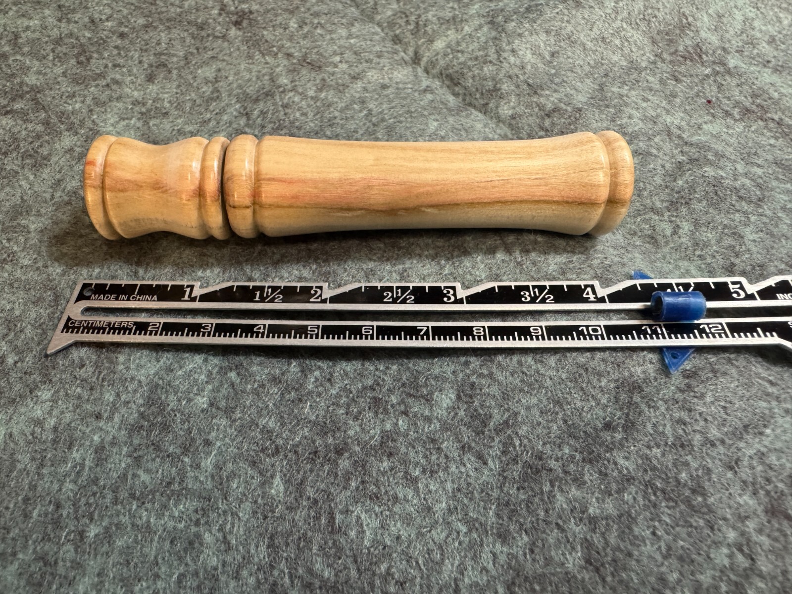 Hand Carved Boxelder Maple Wood NEEDLE HOLDER  sewing / quilting / crafts