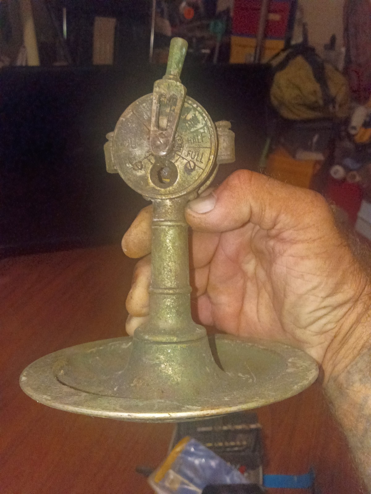 Antique Brass D.R.G.M. Maritime E.O.T. Figural Cigar Cutter and Ashtray