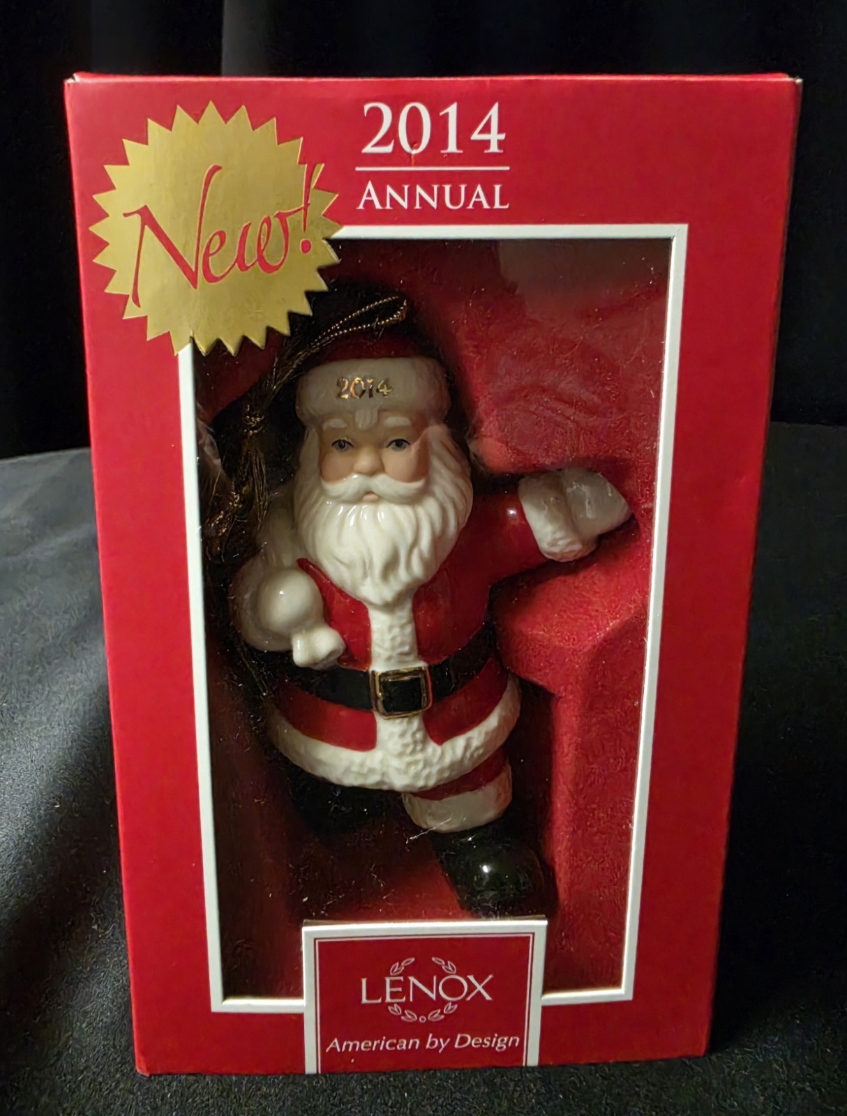 Lenox 2014 Special Delivery Santa Christmas Ornament Annual Fine Porcelain NIB