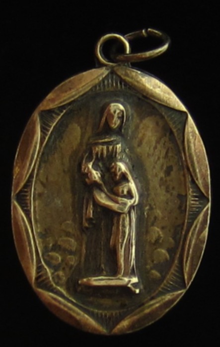 Vintage Saint Dominic Medal Sterling Patron Saint of the Dominican Republic