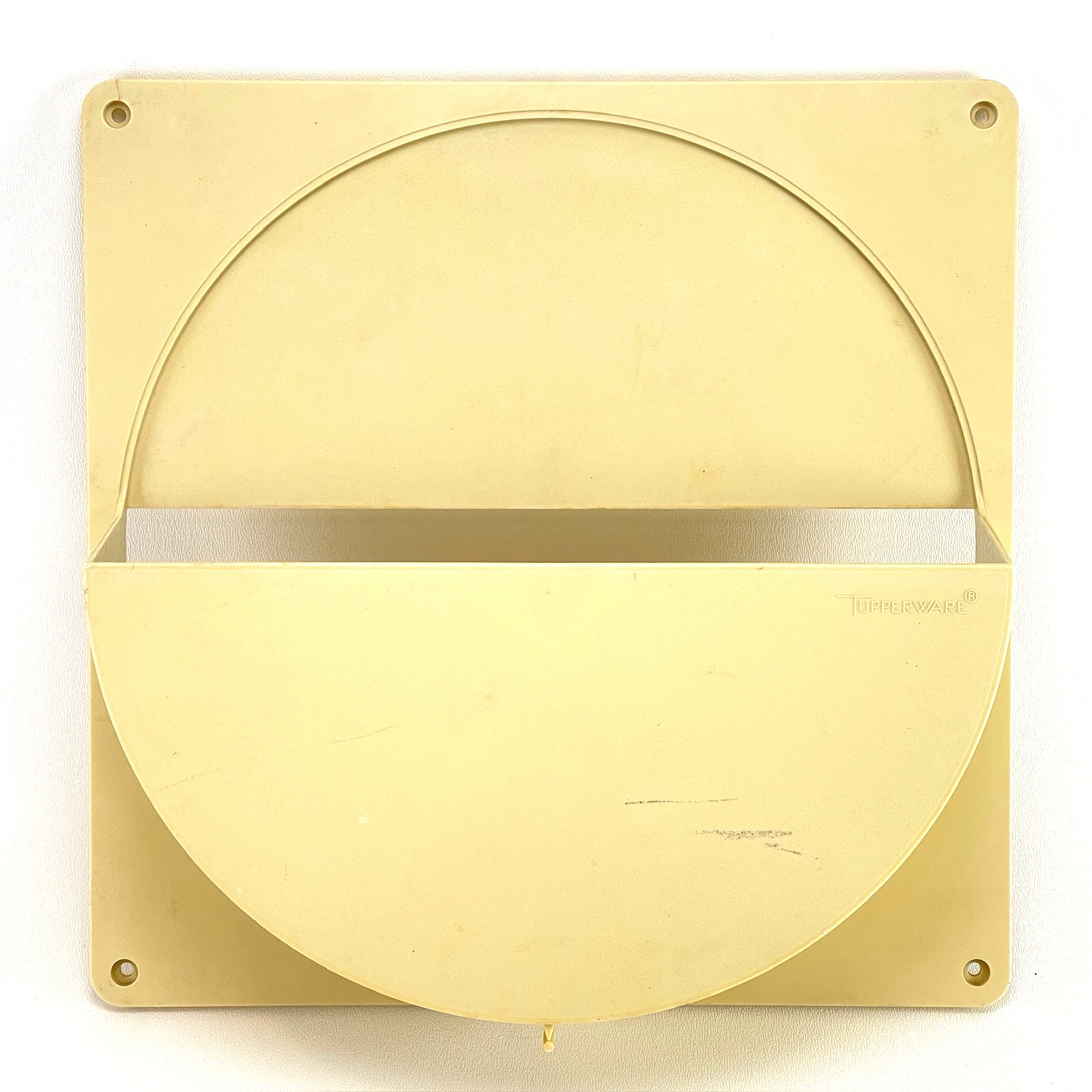 Tupperware Wall Mount Space Saver Lid/Seal Organizer Almond 1646-4 - No Hardware