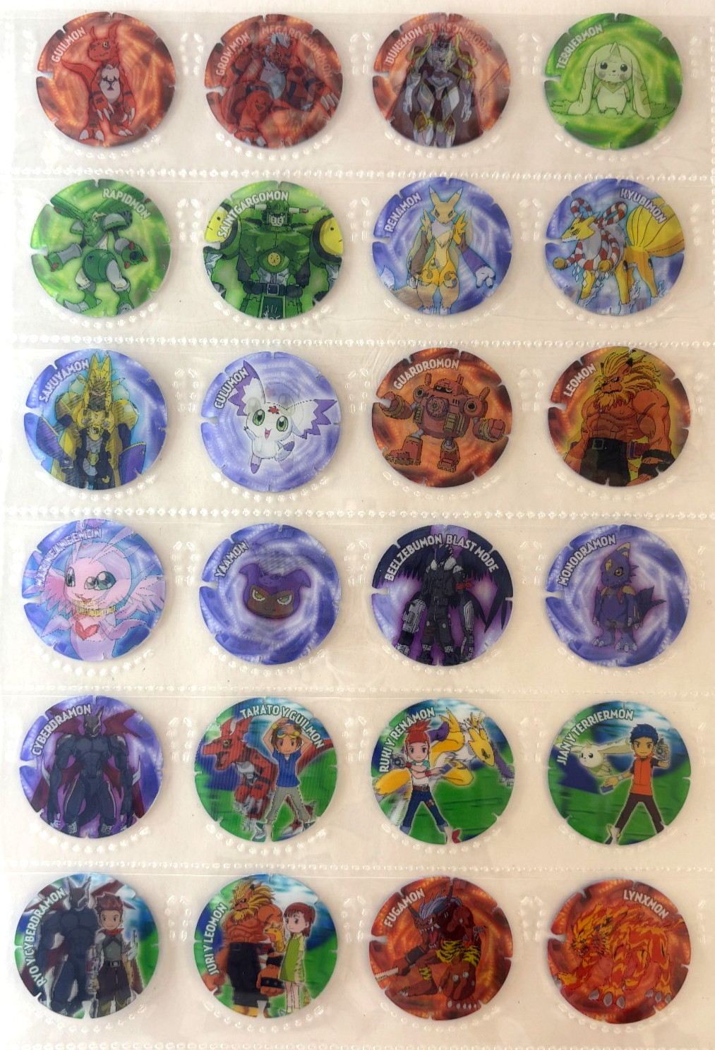 FLY TAZOS 3D DIGIMON TAMERS 3 DKV Full Set 50/50 Peru 2026 Lenticular GUILMON FLY TAZOS 3D DIGIMON TAMERS 3 DKV Full Set 50/50 Peru 2026 Lenticular GUILMON