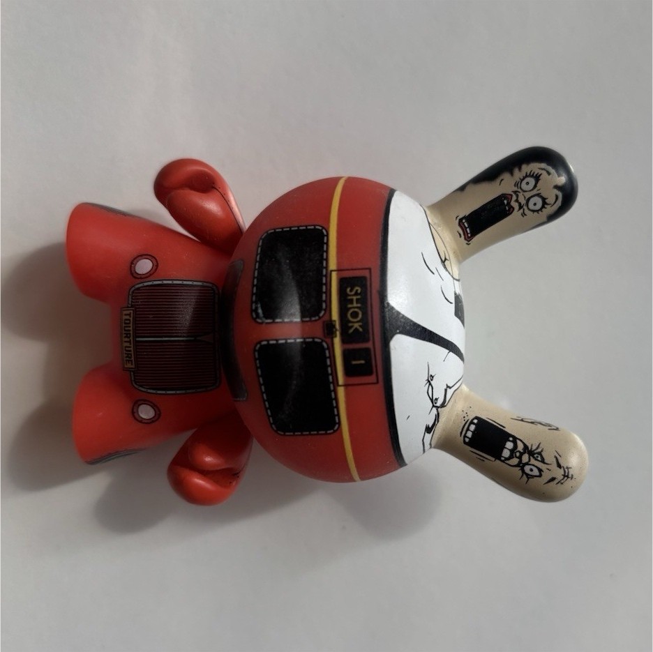 Kidrobot Dunny Red Black White Vinyl Plastic Designer Figurine