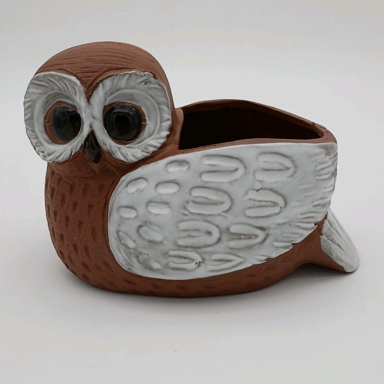 1970s Parma by AAI Ceramic Owl Planter Japan Neiman Marcus Style Retro Boho