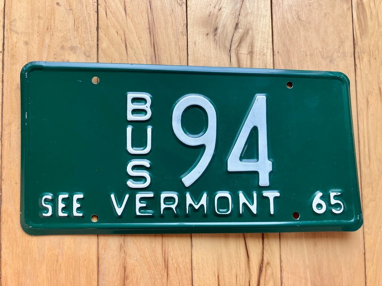 1965 Vermont Bus License Plate - Low Number 1965 Vermont Bus License Plate - Low Number