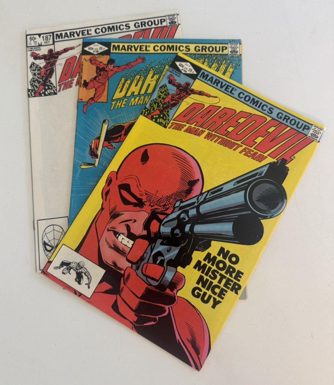 Daredevil #184 185 187 Marvel Comics Bronze Frank Miller - Lot of 3