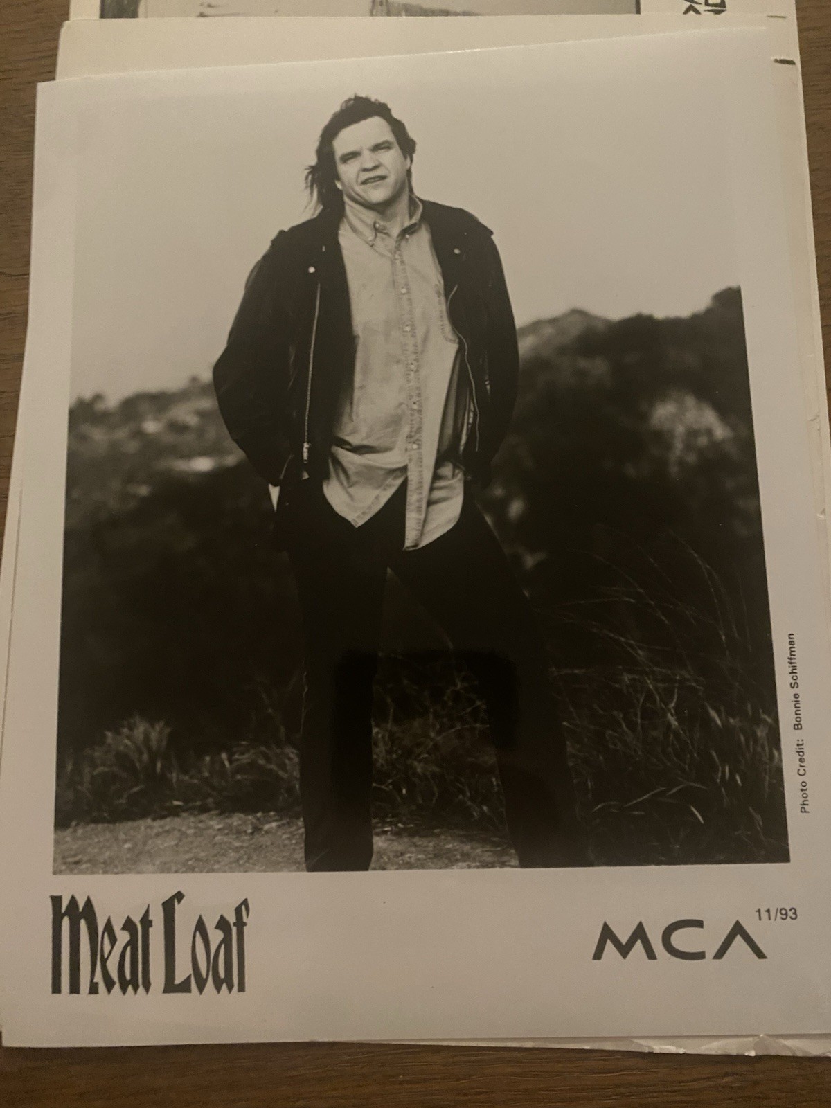 MEAT LOAF 8”x10” Black & White Celebrity Promotional Promo Press Photo