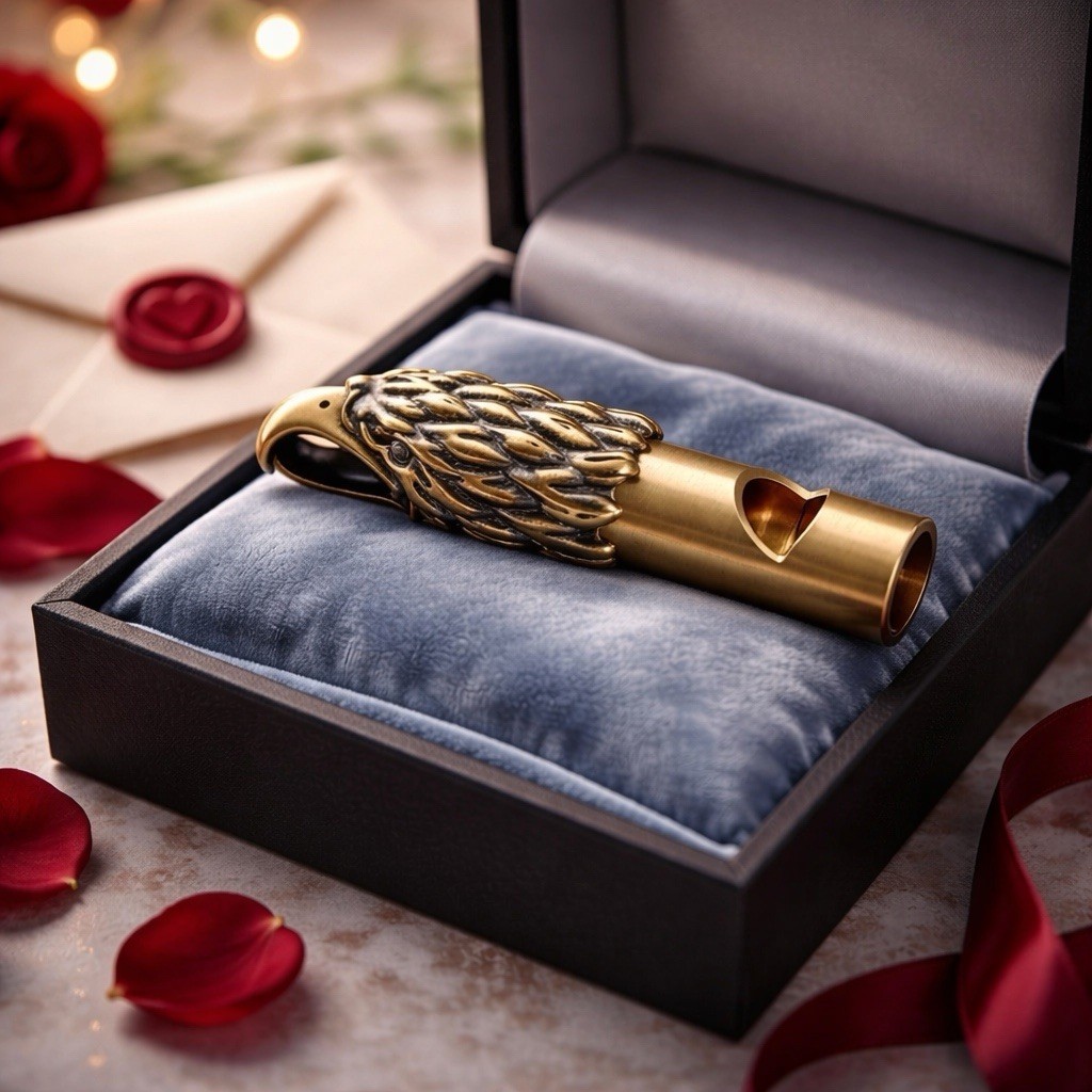 Solid Brass Eagle Whistle