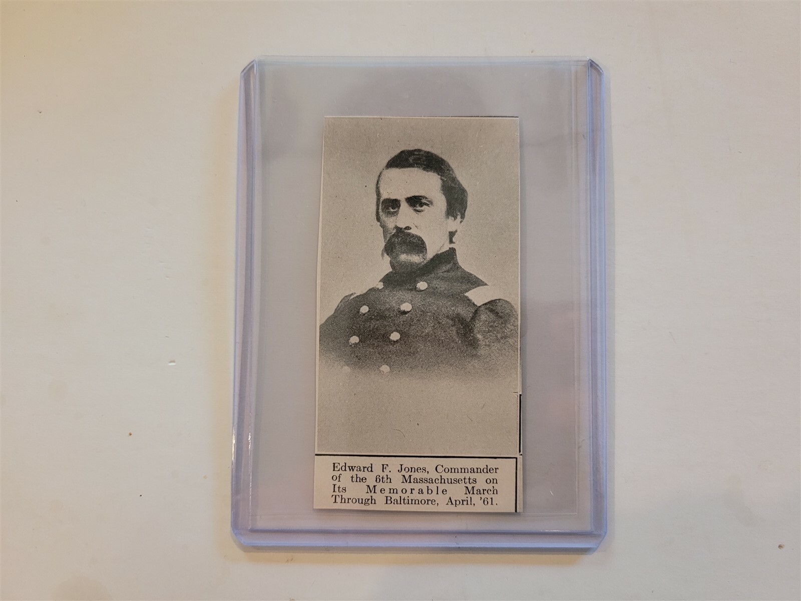 Edward F. Jones 6th Massachusetts 1911 Civil War Portrait RRC Panel RARE Edward F. Jones 6th Massachusetts 1911 Civil War Portrait RRC Panel RARE