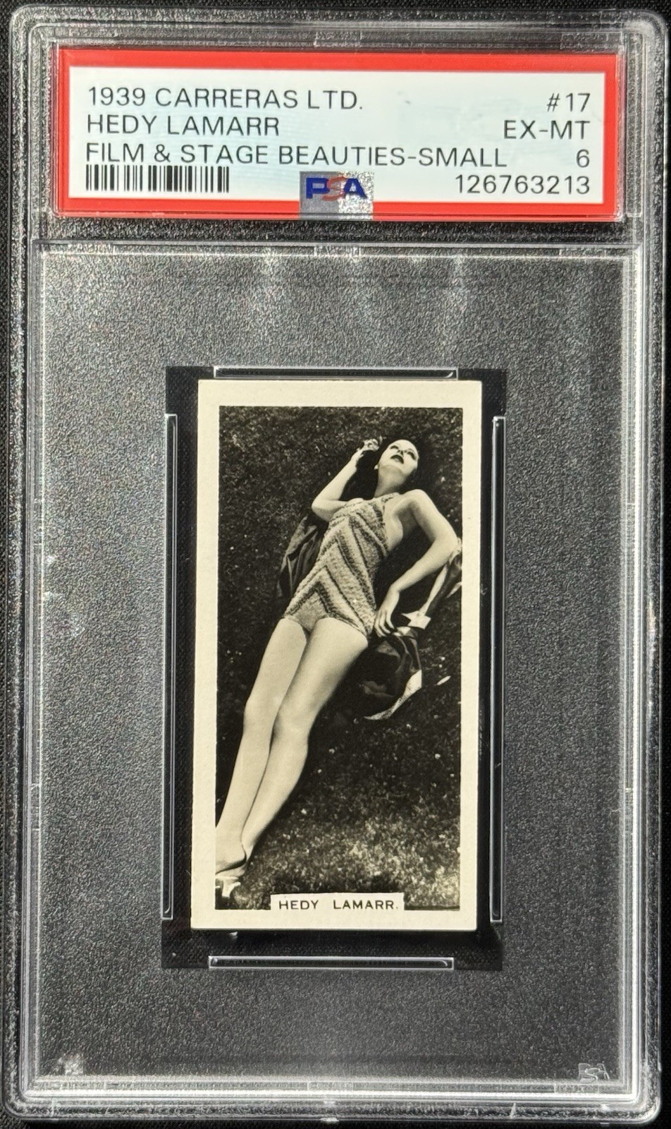 1939 Carreras Hedy Lamarr PSA 6 Film & Stage Beauties Tobacco Small #17 Inventor