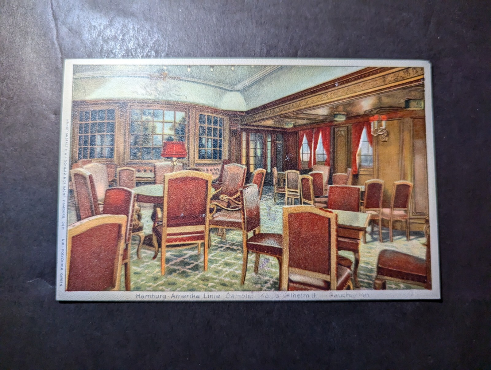 Mint Germany Ship Postcard Hamburg America Line SS Kaiser Wilhelm II