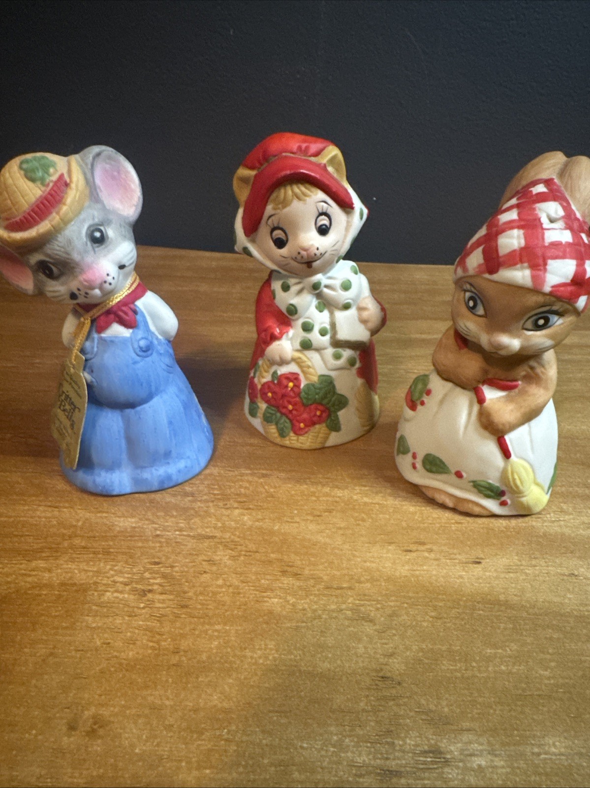 Jasco Merri Bell Bisque Porcelain Critter Lot of 3 Vintage Jasco Merri Bell Bisque Porcelain Critter Lot of 3 Vintage