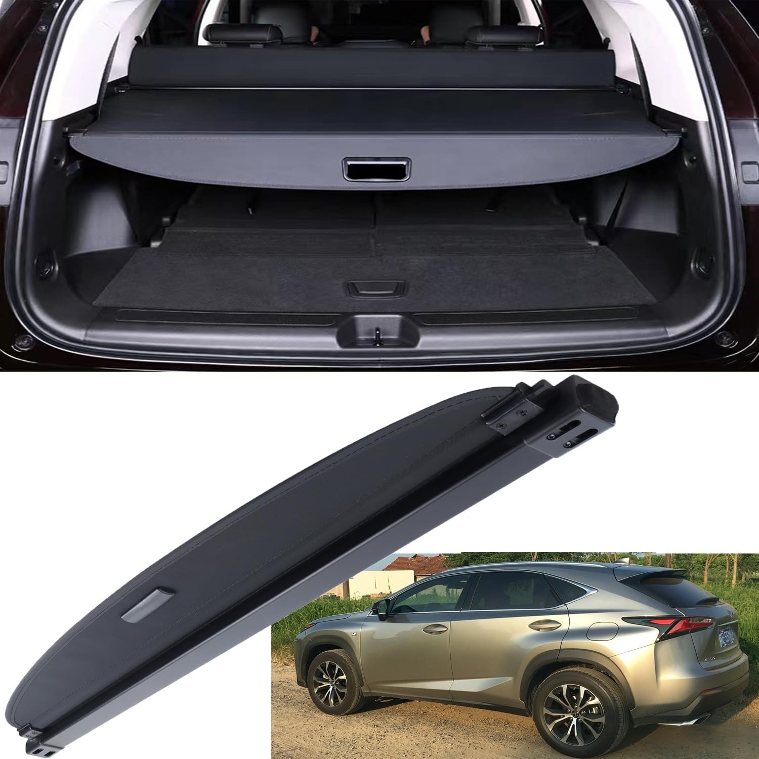 MUCO New Cargo Cover for 2015-2021 Lexus NX200t 300h - Retractable Black Rear... MUCO New Cargo Cover for 2015-2021 Lexus NX200t 300h - Retractable Black Rear...