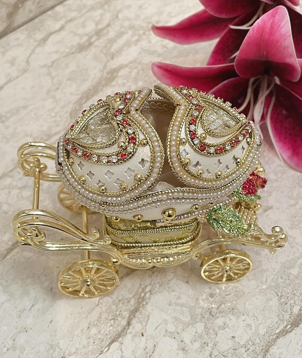 1988 Antique Imperial Russian Faberge Egg Jewelry Box 37th Anniversary gift 1988 Antique Imperial Russian Faberge Egg Jewelry Box 37th Anniversary gift