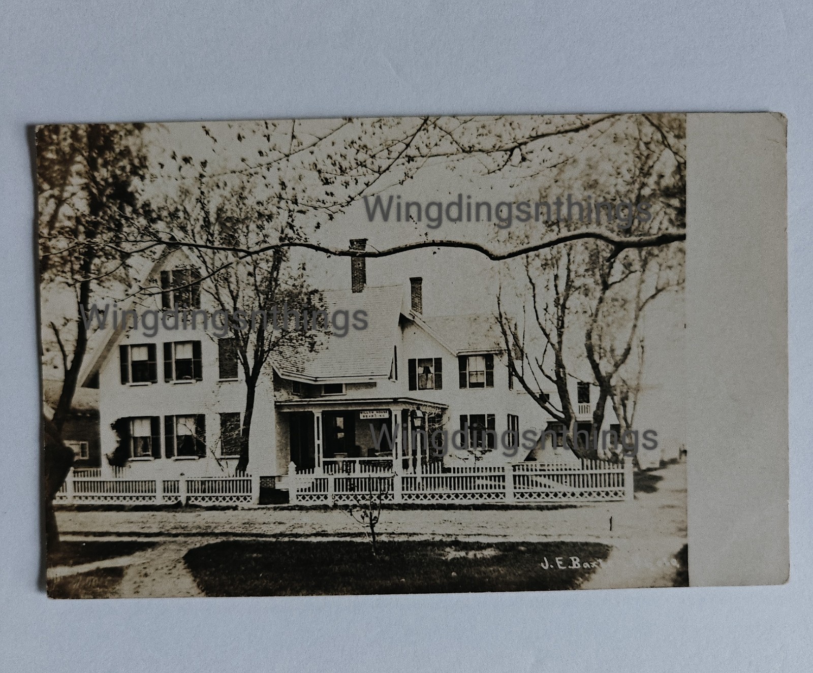 RPPC South Yarmouth, MA Willow House Boarding House JE Baxter Cape Cod c1905