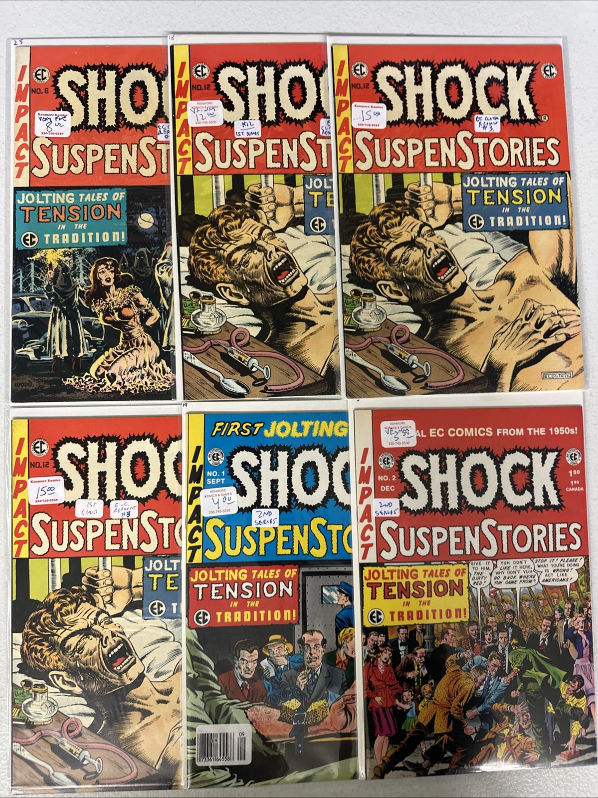 Shock Suspenstpries Lot of 6 1990's Reprint Lot Comics Reprinting EC *S6