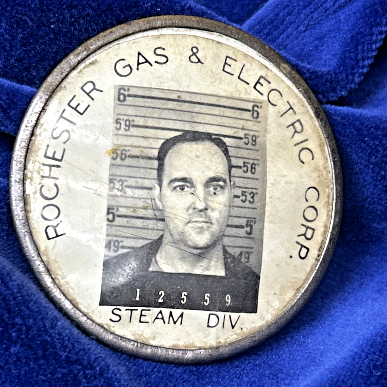 1930\'s 40\'s-Rare Vintage Rochester Gas & Electric Corp Employee Badge Steam Div.