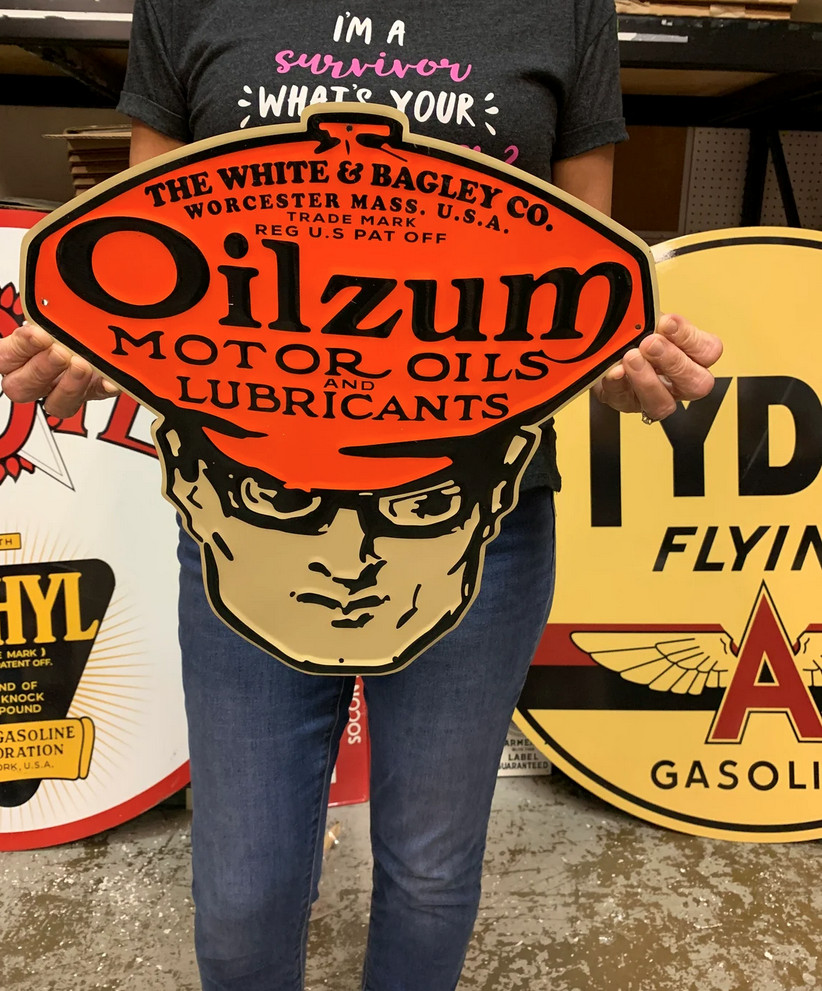 Vintage Style Metal Sign Oilzum Motor Oils 16x16 Made in USA