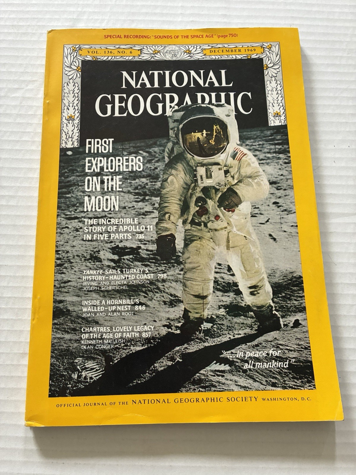 December 1969 First Landing On The Moon National Geographic W/sounds Of Space