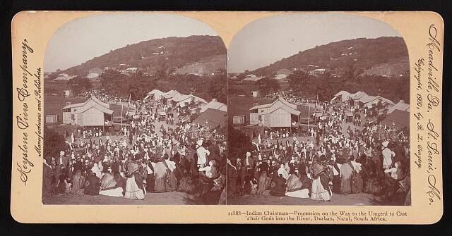 Durban Natal South Africa 1900s Indian Christmas Procession Umgeni River