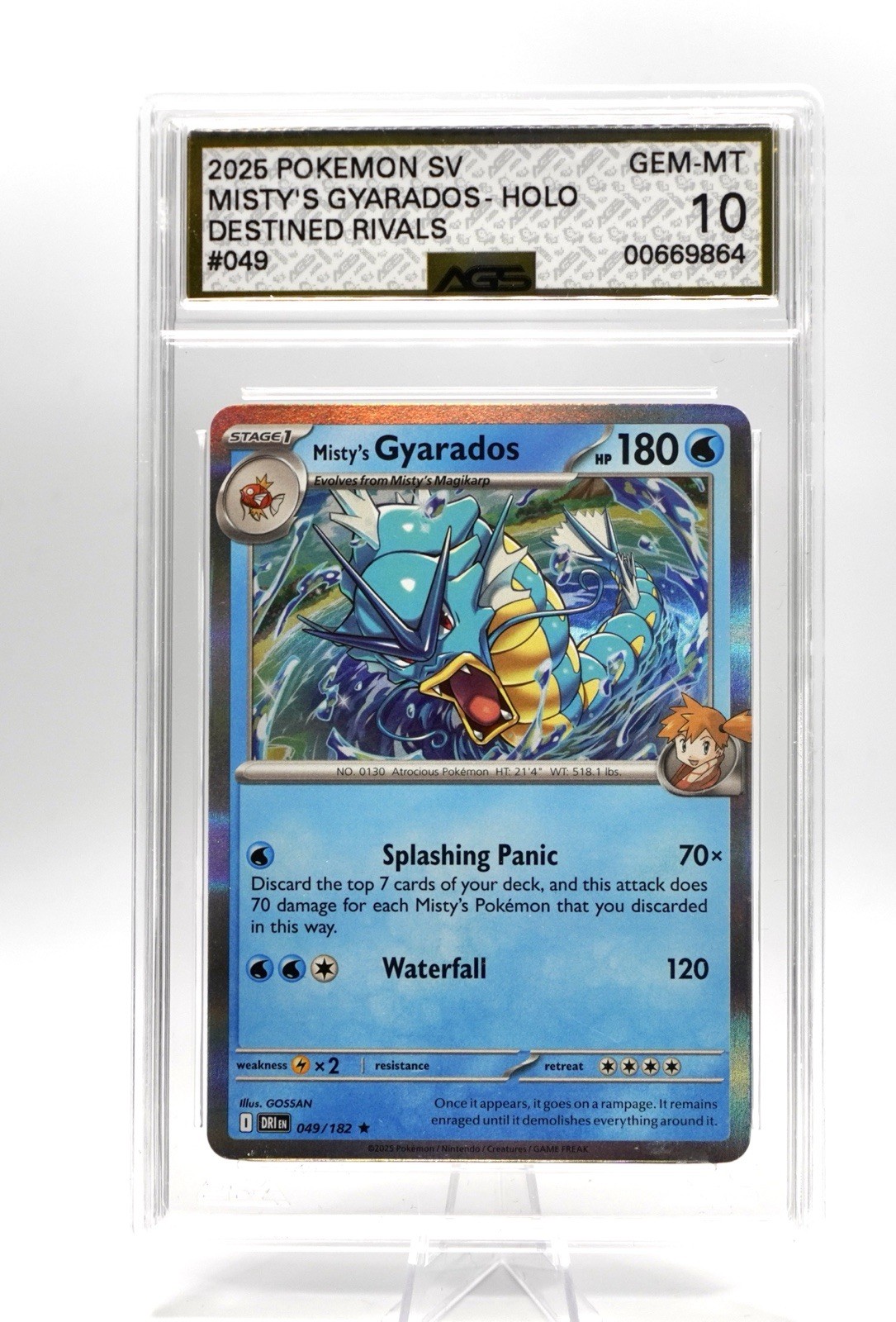 🌊 Misty’s Gyrados AGS GEM MINT 10 49/182 🌊