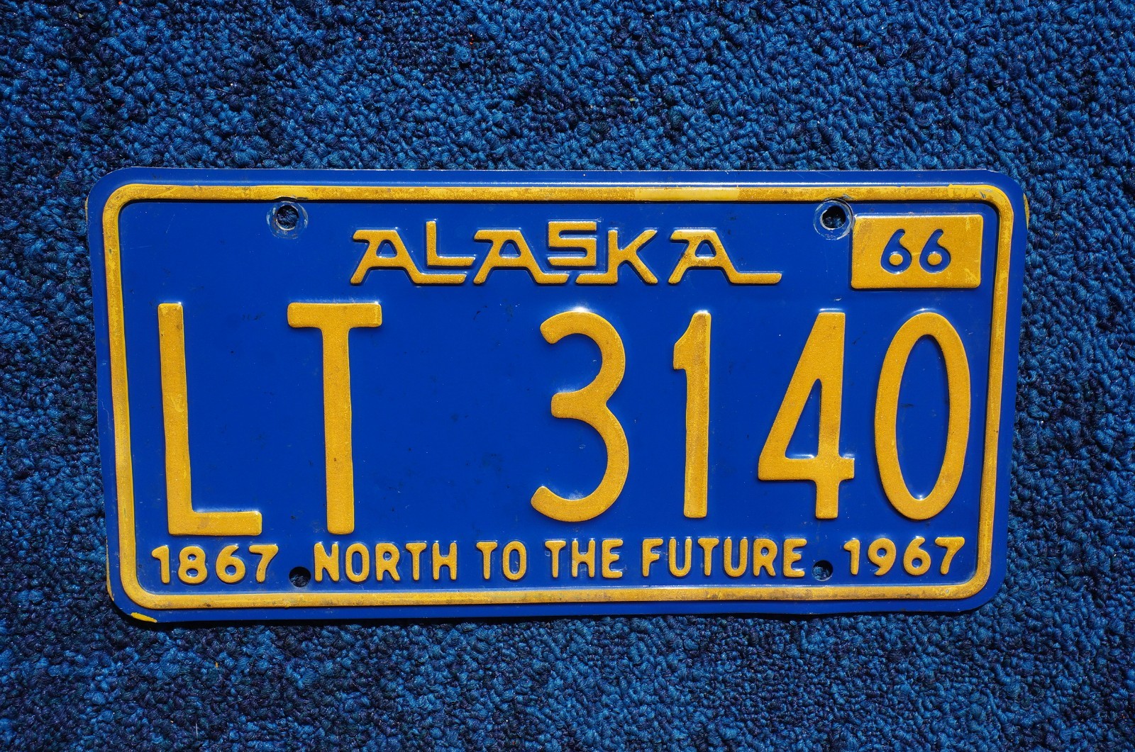 1966 1967 ALASKA License Plate - NORTH TO THE FUTURE 1966 1967 ALASKA License Plate - NORTH TO THE FUTURE