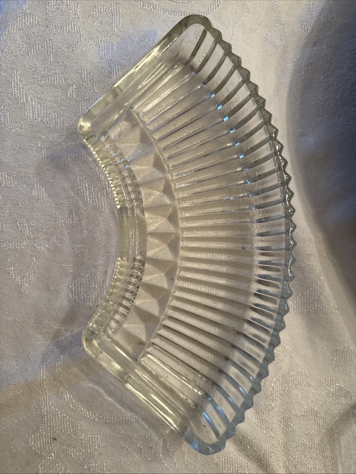 1 VINTAGE KROMEX LAZY SUSAN REPLACEMENT SECTIONAL GLASS DISH