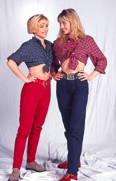 Italian showgirls Roberta Carrano Ilaria Galassi of the TV program- Old Photo