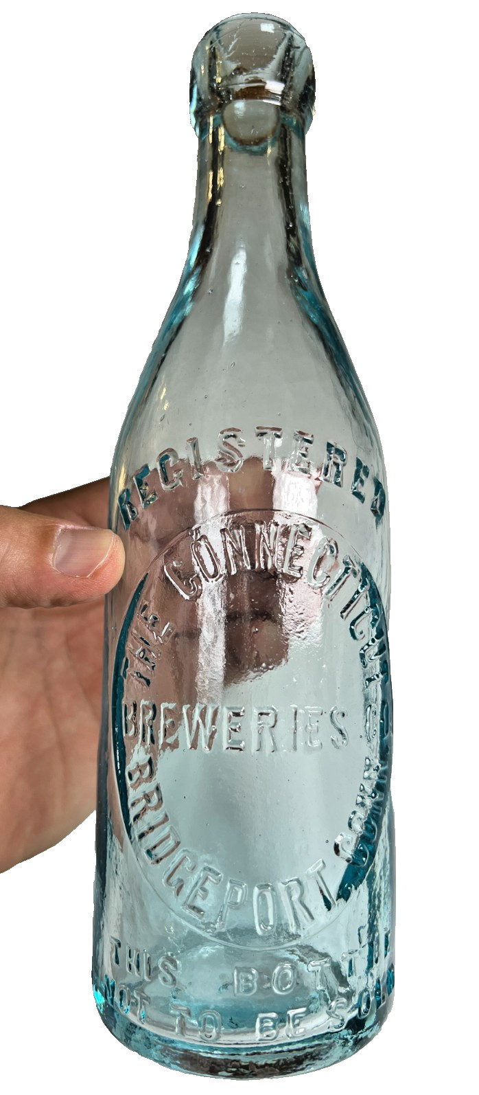 Rare Antique Connecticut Breweries Co Bridgeport Karl Hutter Beer Bottle 1890s