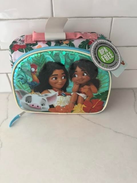 Disney Moana 2 Kids Lunch Box Insulated Tote Bag Floral Tropical Pua Hei Hei NWT