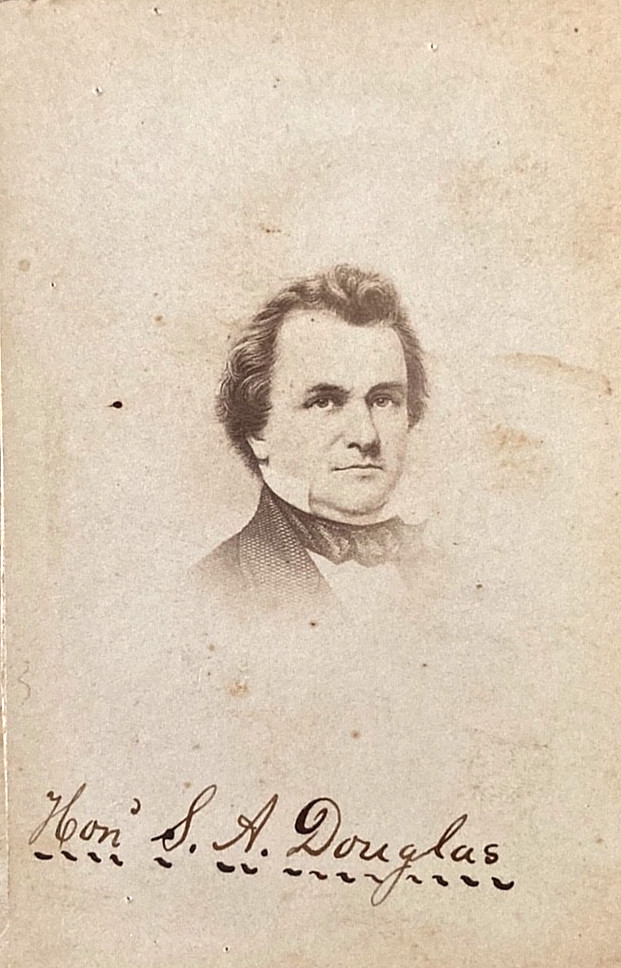 CIVIL WAR U.S. PRESIDENT LINCOLN\'S RIVAL CANDIDATE STEPHEN A. DOUGLAS CDV PHOTO