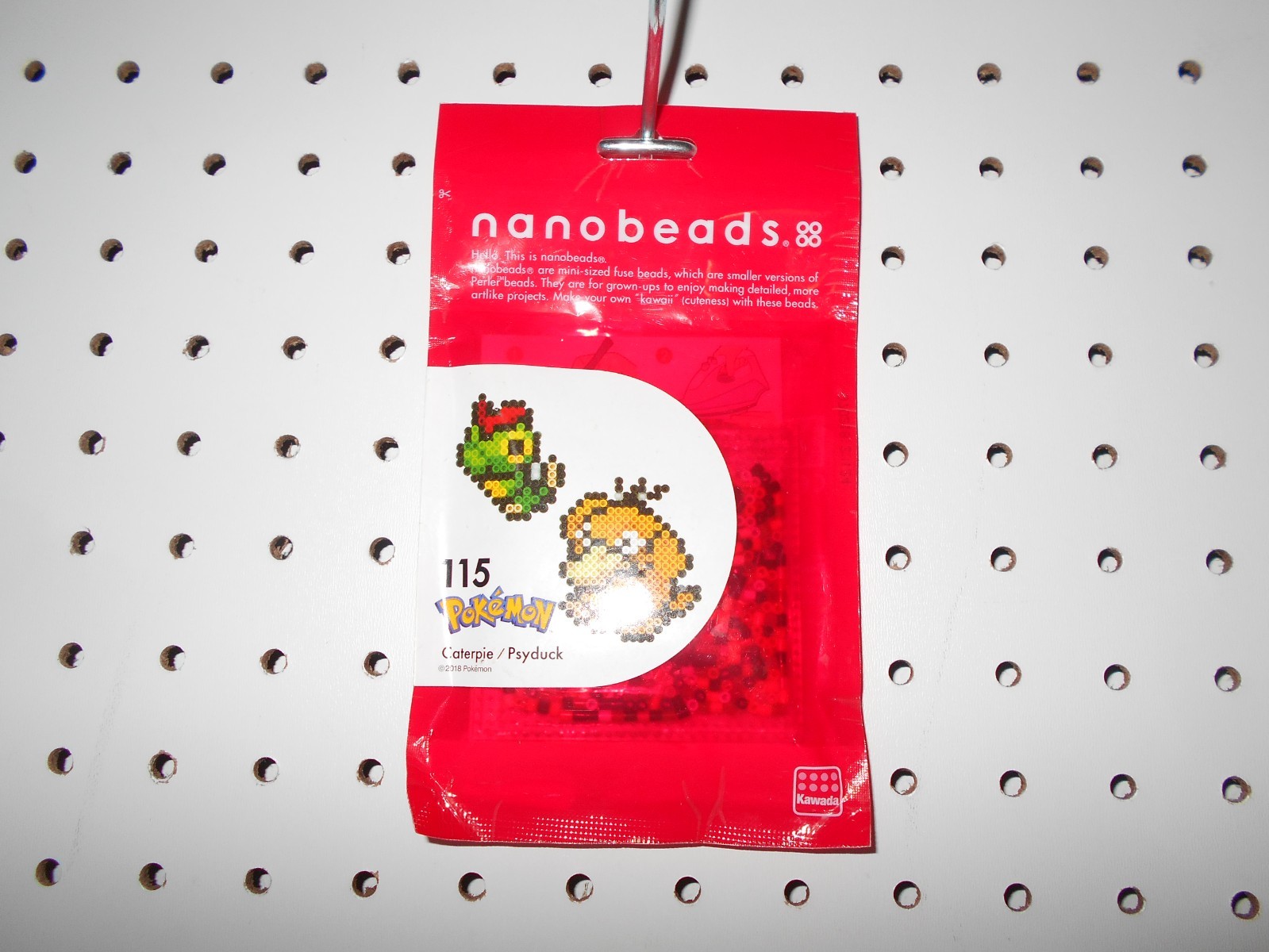 2018 NEW POKEMON SCHYLLING 115 NANOBEADS CATERPIE & PSYDUCK BUILDING KIT
