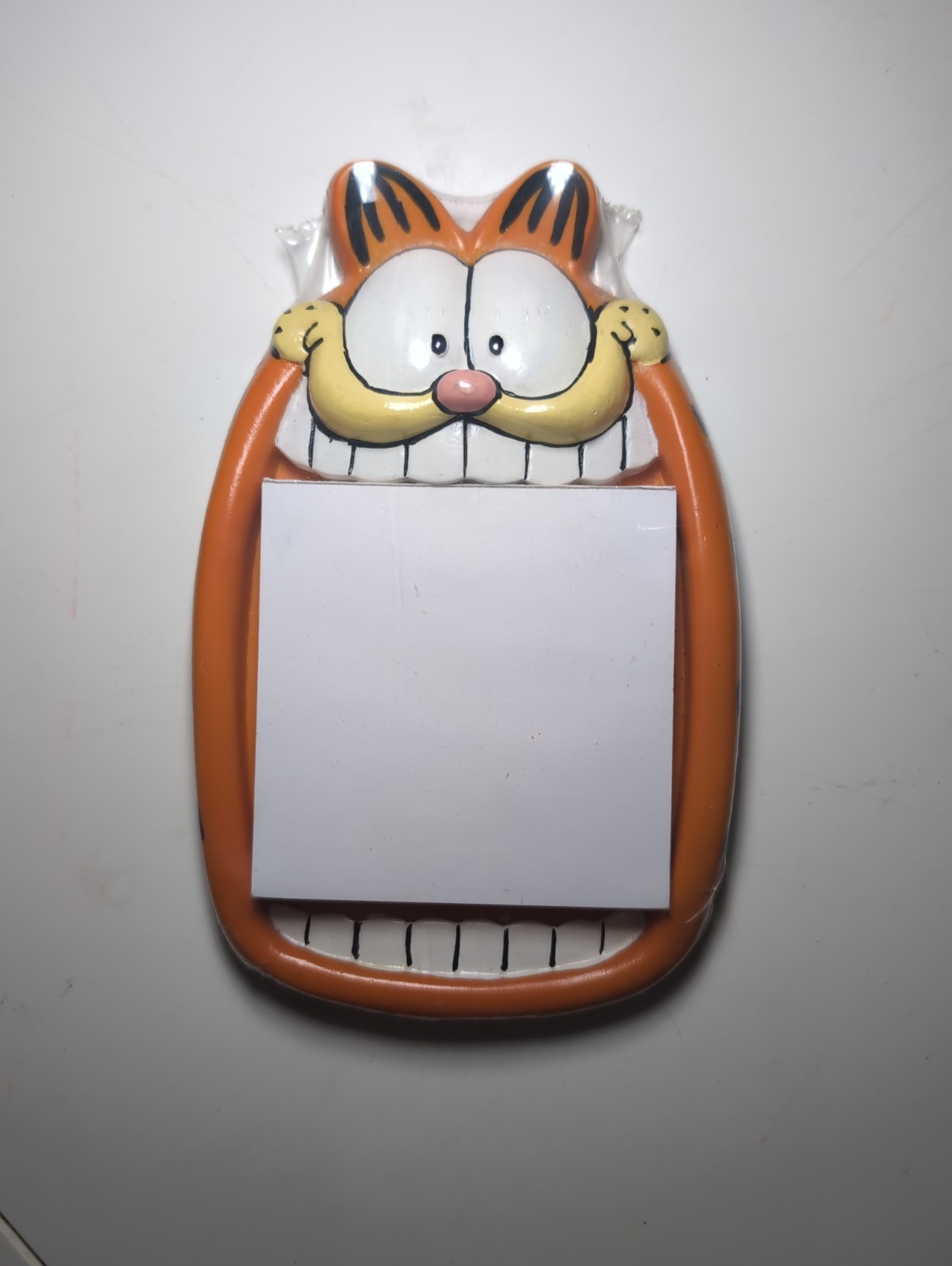 New Vintage 1990's GARFIELD CAT Open Mouth Note Post It Pad Tray Holder By PAWS