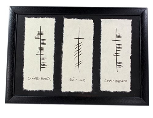 Biddy Murphy Irish Ogham Wall Art, Health, Love & Happiness Made In Ireland