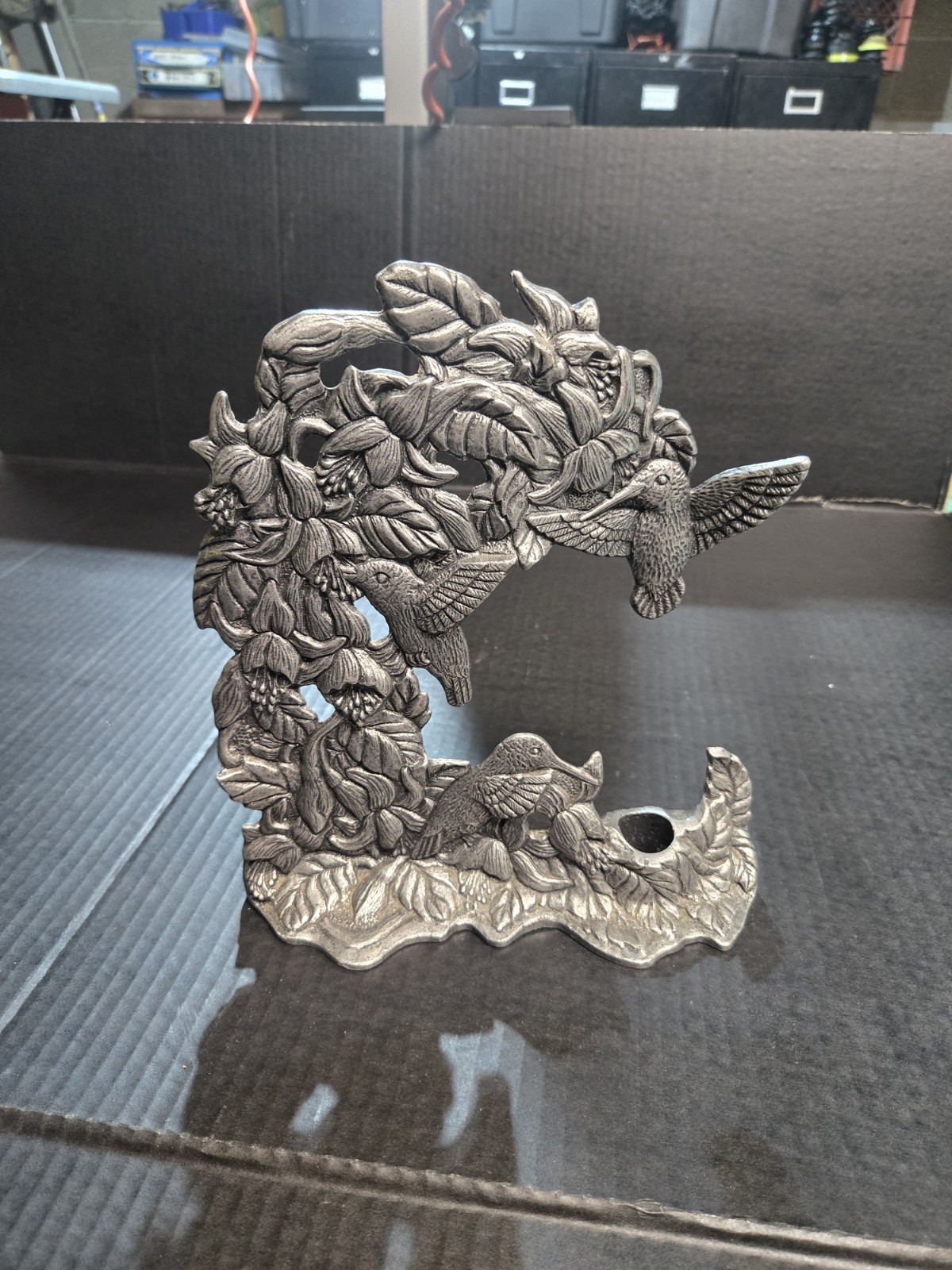 VTG CARSON HUMMINGBIRD CANDLE HOLDER 