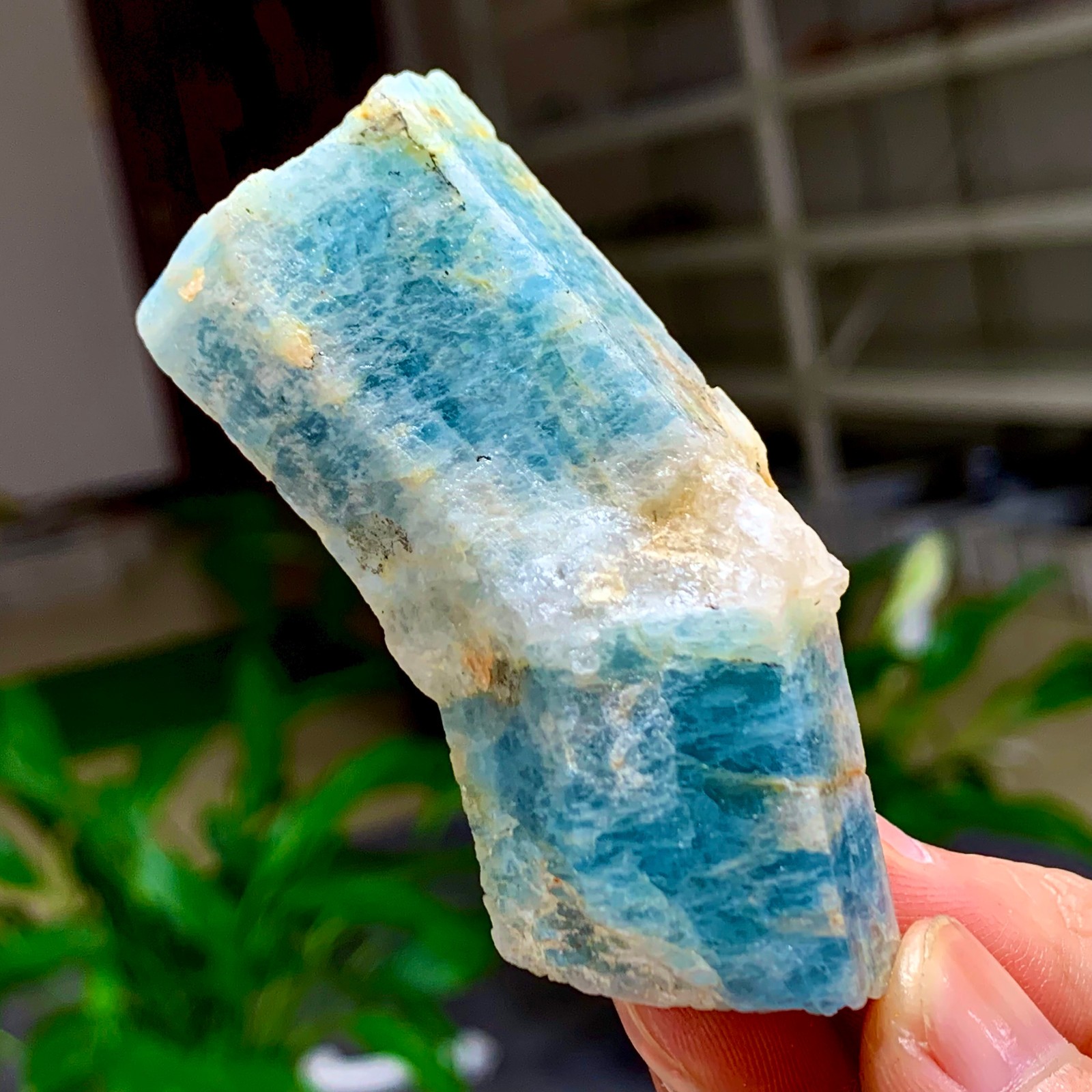 82G RareNatural beautiful Prism shaped Aquamarine Raw Crystal Specimen Rough