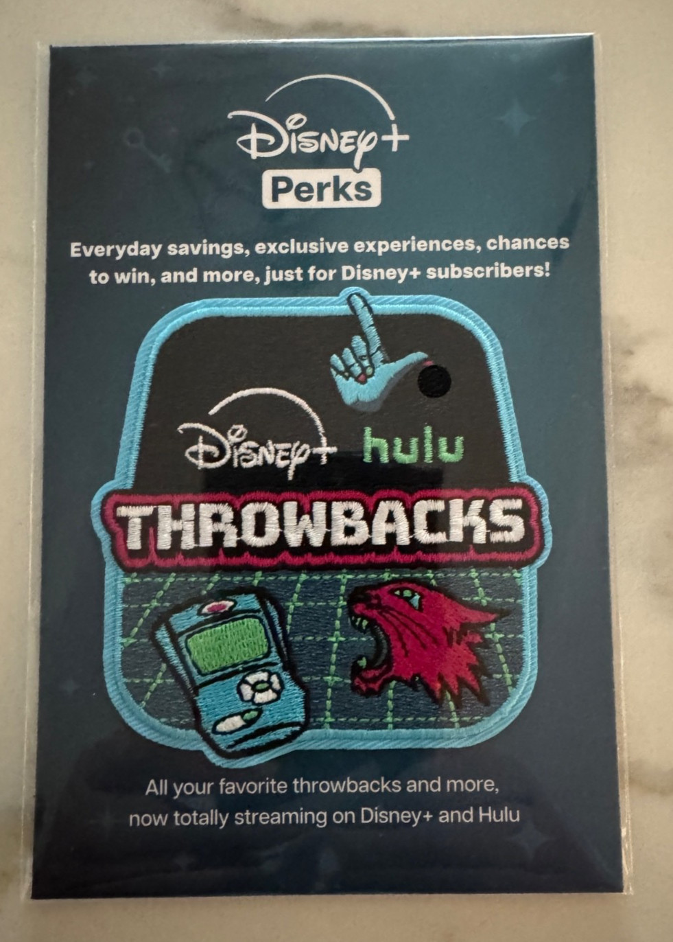 NEW D23 2026 Disney+ Exclusive Perks Throwback Disney+ Hulu Patch