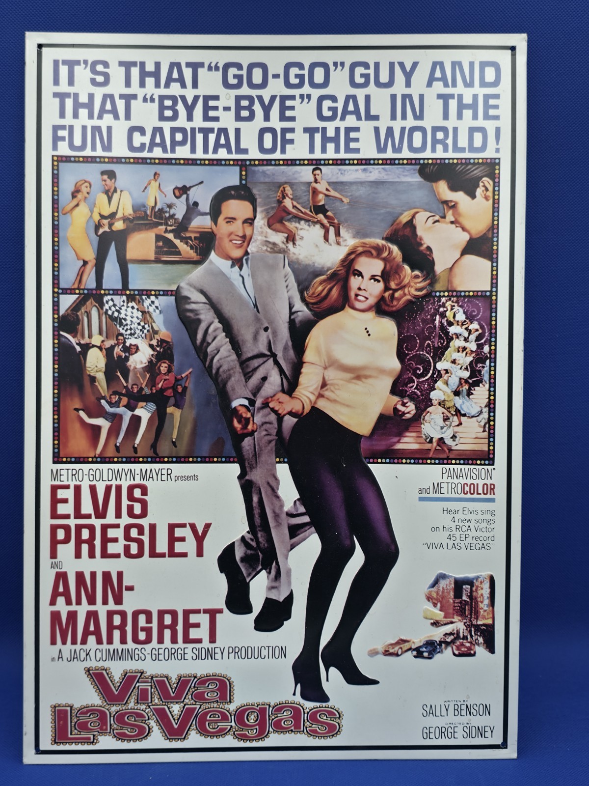 1994 Elvis Presley & Ann Margret Viva LasVegas 11 3/4 x 17 1/4 inches Metal Sign 1994 Elvis Presley & Ann Margret Viva LasVegas 11 3/4 x 17 1/4 inches Metal Sign
