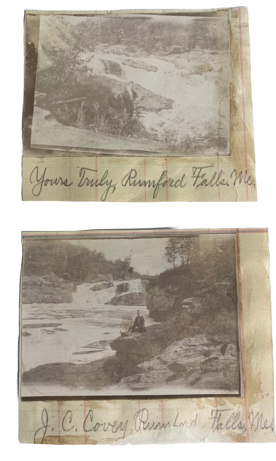 Androscoggin River Oxford County Rumford Falls Maine ME Antique 1900s Photos Androscoggin River Oxford County Rumford Falls Maine ME Antique 1900s Photos