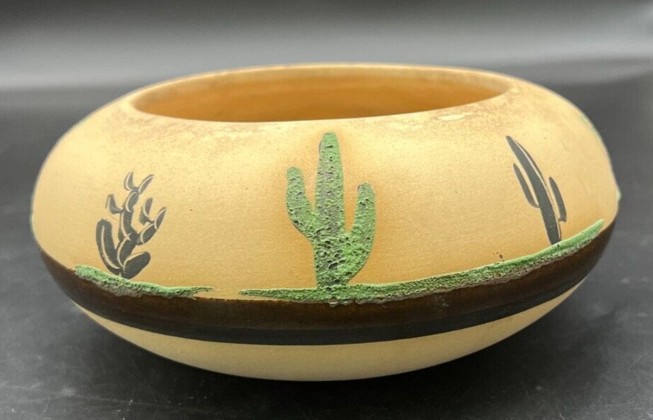 VTG Betty Selby Southwestern Native American Art Pottery Bowl Vase Signed 1984