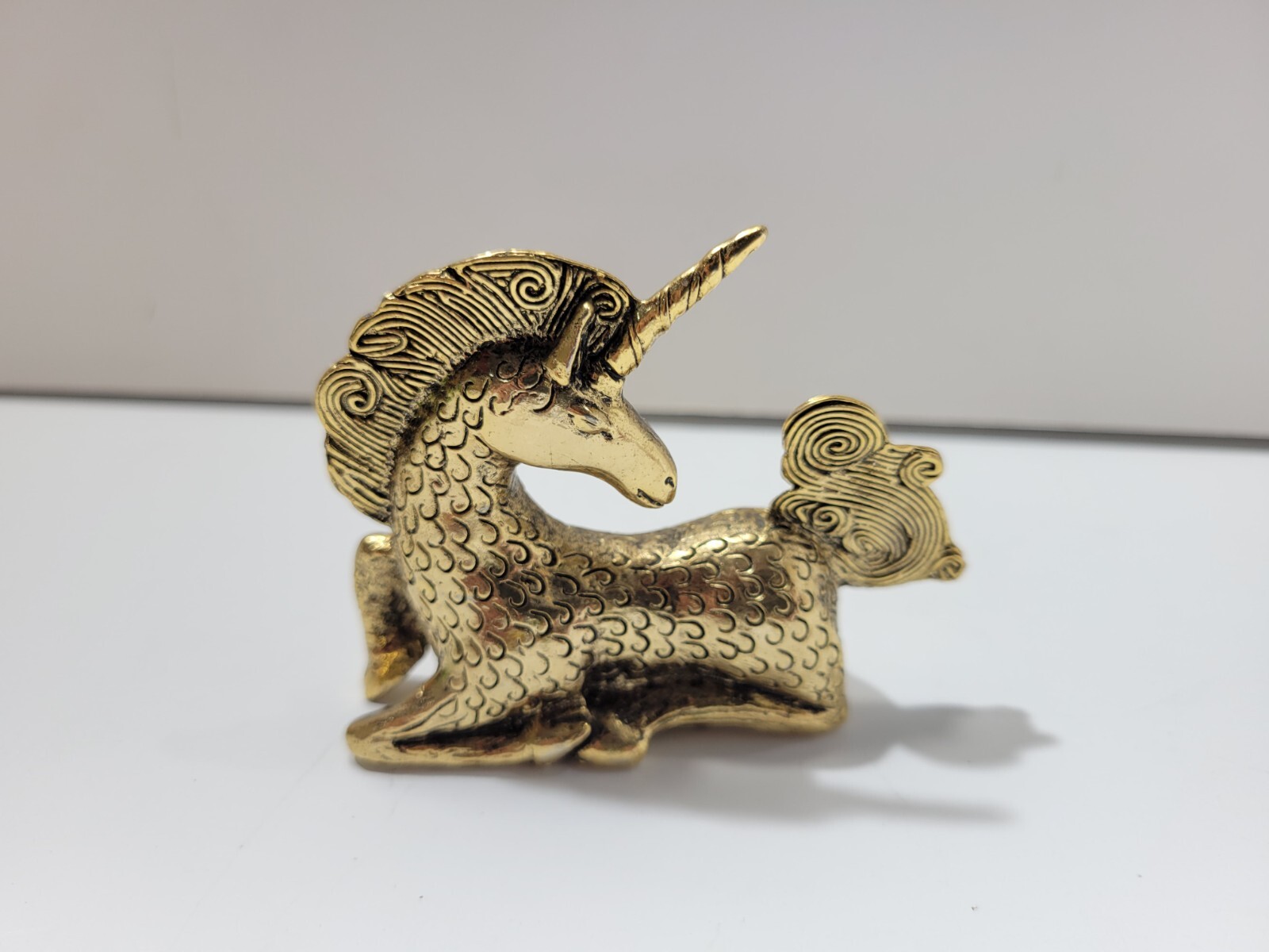 Vintage Joseph Addotta Unicorn Sculpture Figurine USA Decorative Paperweight