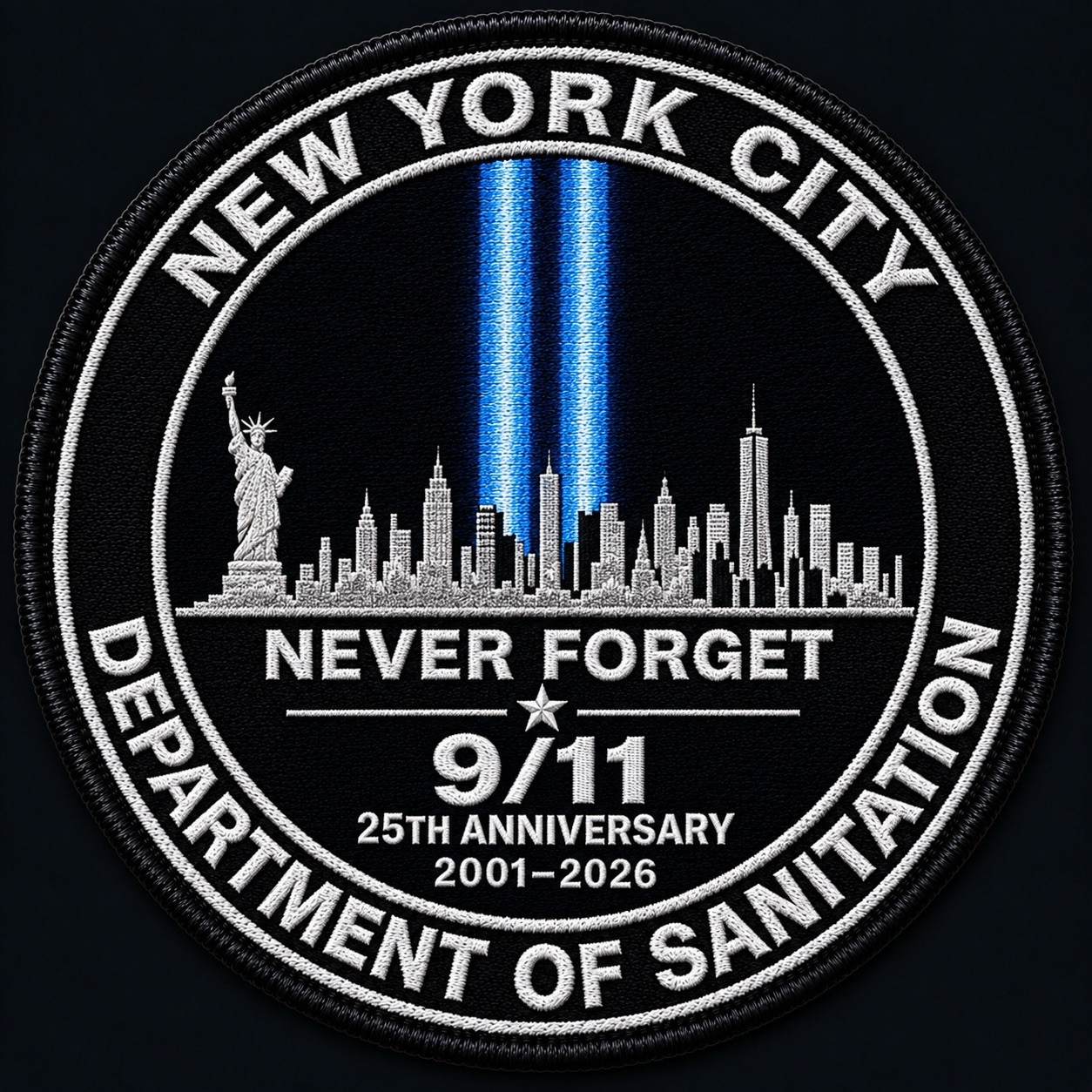 Custom DSNY 9/11 25th Anniversary Patch Size 3.5” 🇺🇸