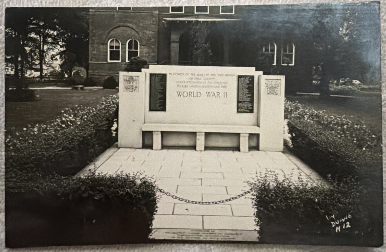 RPPC Dayton TN Rhea County WWII Memorial Courthouse Postcard Duane RPPC Dayton TN Rhea County WWII Memorial Courthouse Postcard Duane