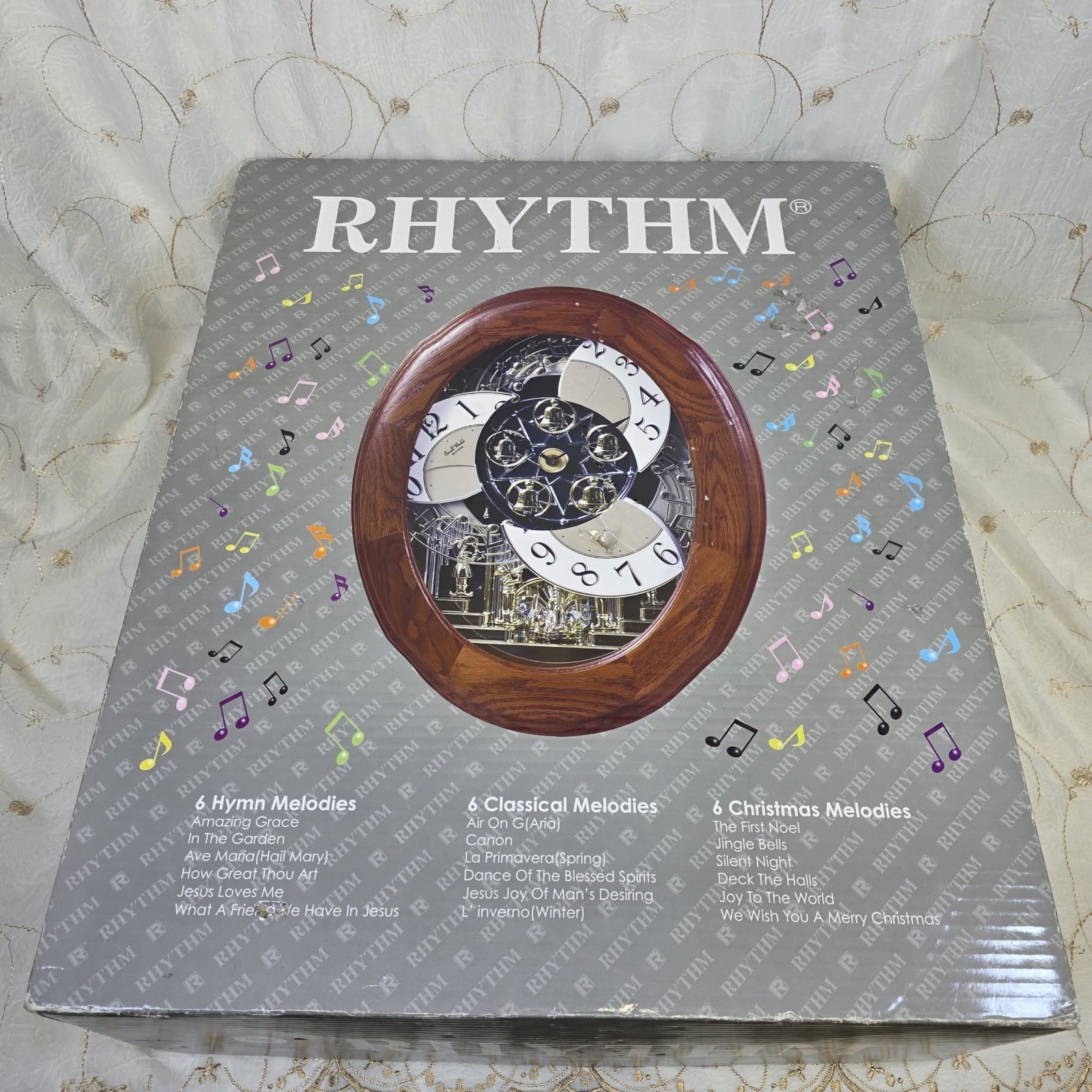 Rhythm Small World Joyful Nostalgia Musical Wall Clock 4MH852WD06 Oak Boxed LN Rhythm Small World Joyful Nostalgia Musical Wall Clock 4MH852WD06 Oak Boxed LN