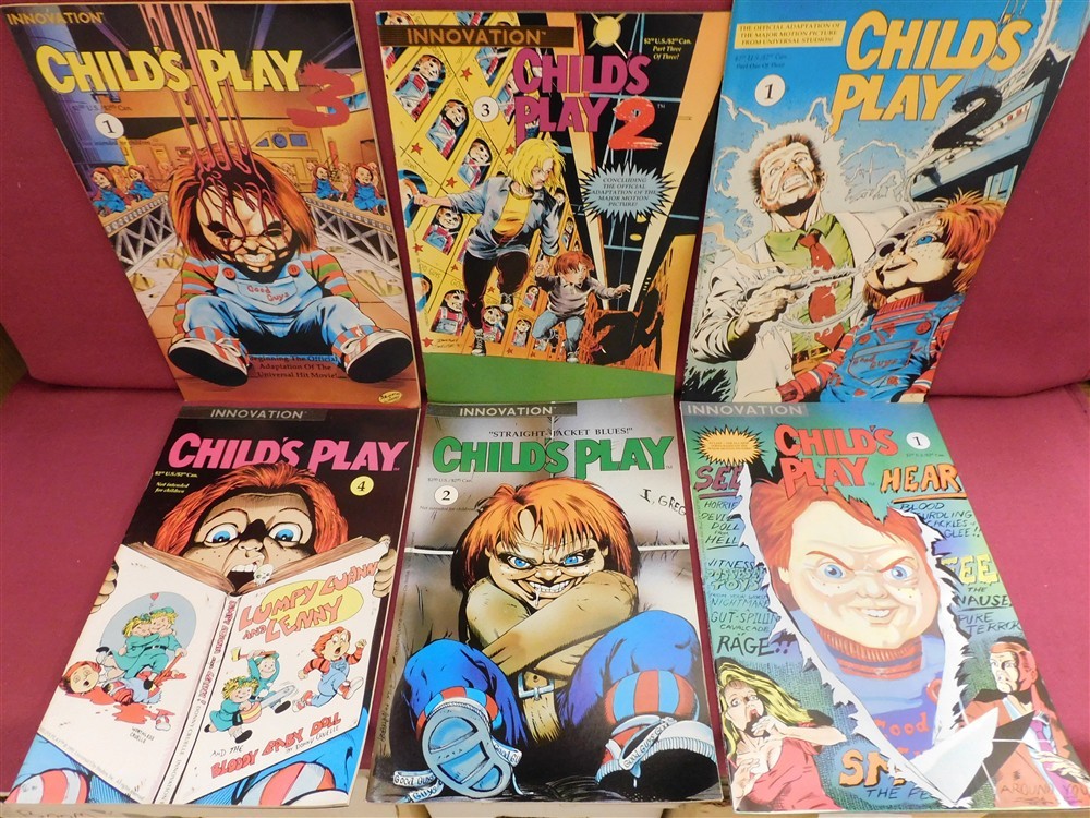 CHILD\'S PLAY 1 2 4 II 1 3 III 1 INNOVATION COMIC LOT HORROR MOVIE CHUCKY 1991