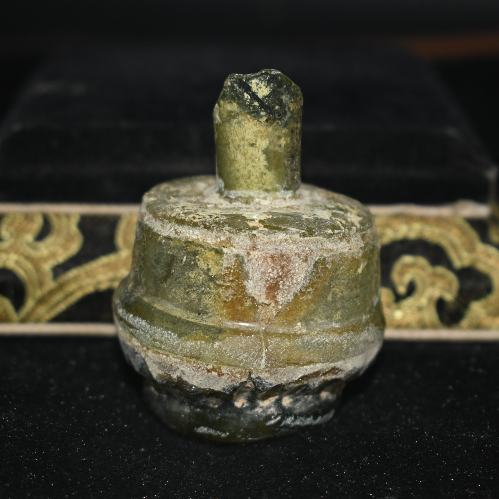 Genuine Ancient Roman Glass Bottle Vessel Circa 1st Century AD