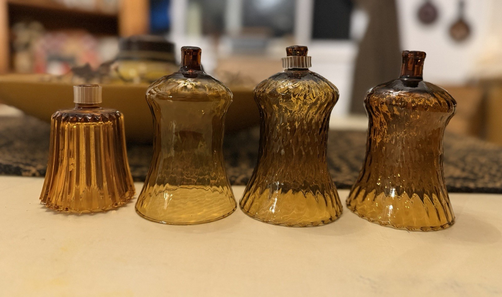 Vintage Amber Votive Cups Homco
