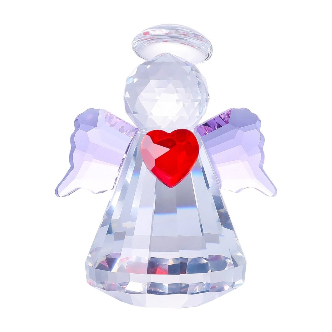 Crystal Tiny Angel Figurine Collectible Glass Guardian Angel Ornament Crystal Tiny Angel Figurine Collectible Glass Guardian Angel Ornament