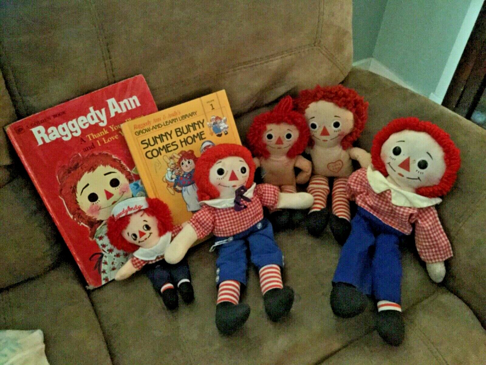 Vintage Raggedy Ann and Andy Dolls  plus MORE -Lot A