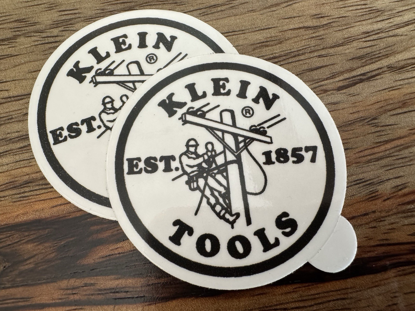Lot 2 Klein Tools Glossy 2” Vinyl STICKER Promo Advertising Original Decal 1857